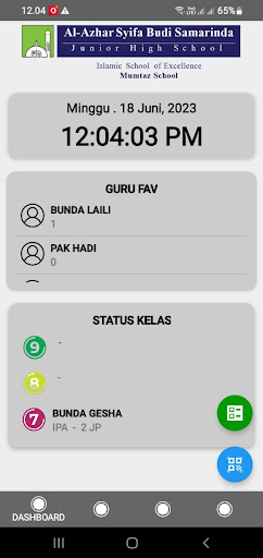 Android application Absensi screenshort