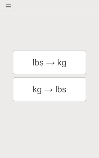 Screenshot of lbs kg converter