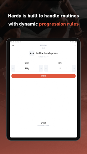 Screenshot of Hardy: smart workout routines