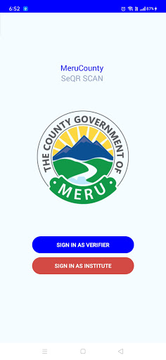 Android application MeruCounty SeQR Scan screenshort
