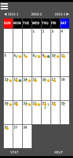 Sticker Calendar Screen 2