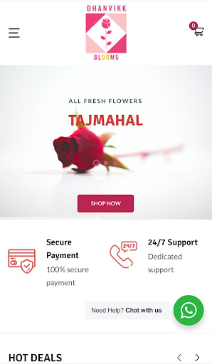Android application Dhanvikk Blooms & Exports screenshort