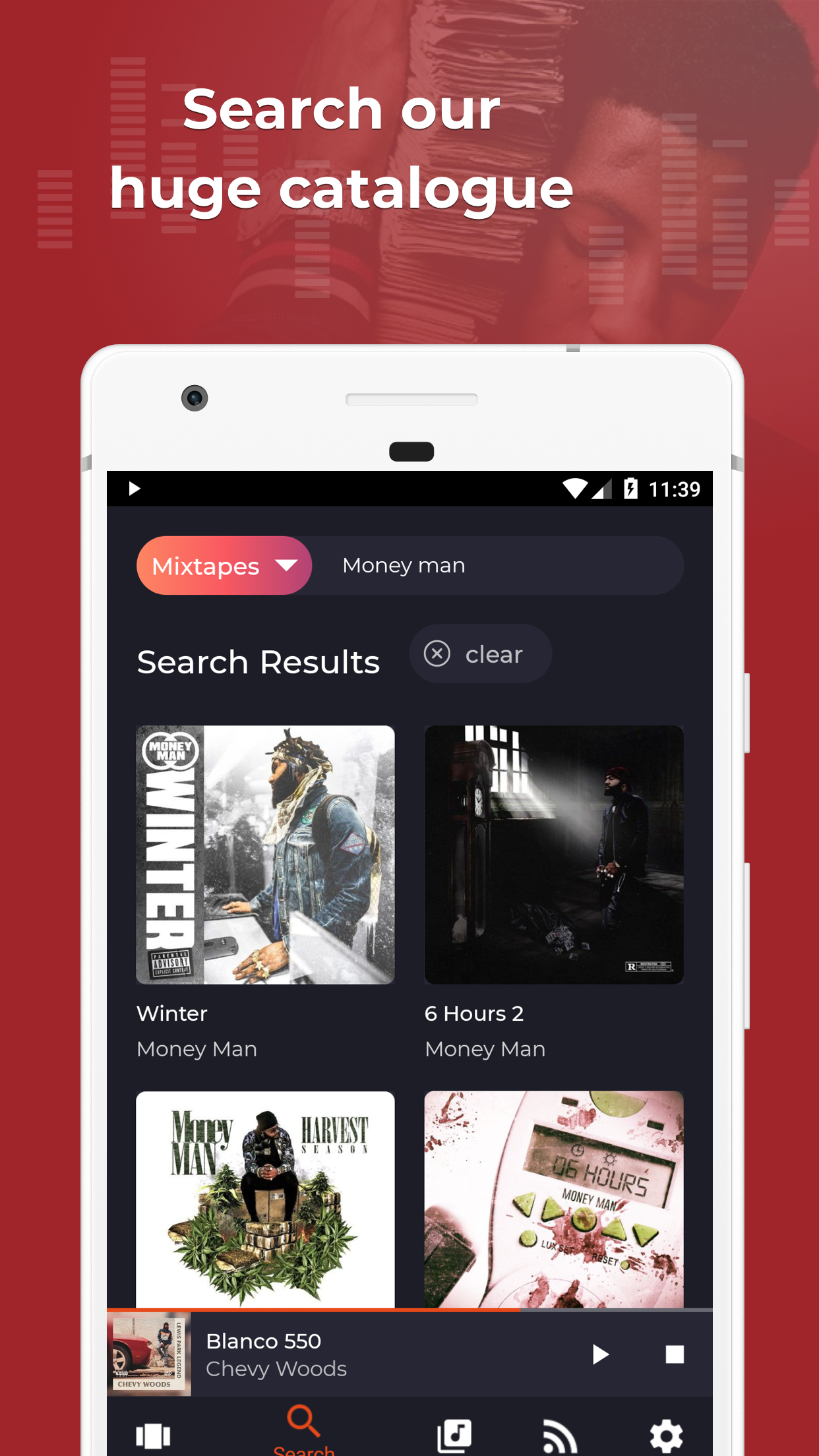 Android application DaMixhub Mixtape & Music Downloader screenshort