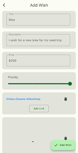 Wishr - Shared Wishlist Screen 3