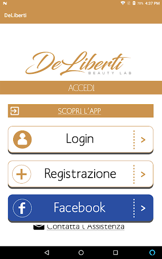 Android application DeLiberti Beauty Lab screenshort
