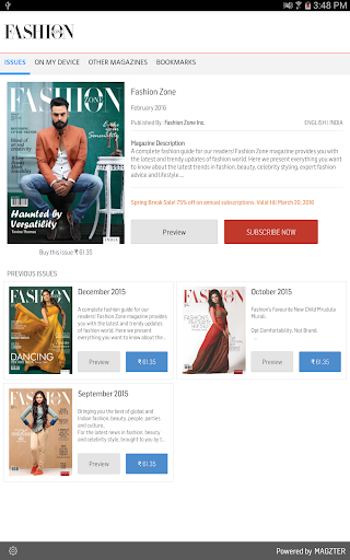 Android application Fashion Zone screenshort