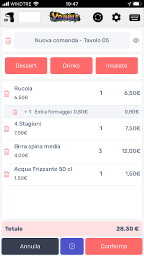 Android application Xtumble Comande screenshort