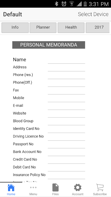 Personal Information - 0.0.1 - (Android)