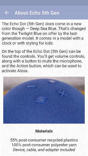 Android application Amazon Echo Dot 5th Gen Guide screenshort