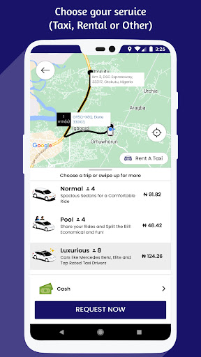Farerun: Request a Ride Screen 3