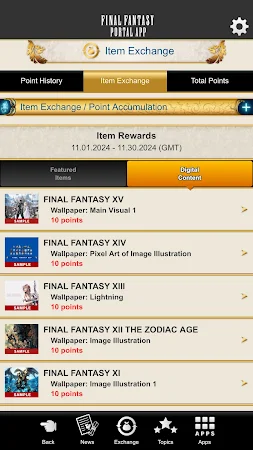 Game screenshot FINAL FANTASY PORTAL APP apk download