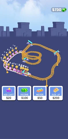 Crazy Coaster Idle - Screenshot 2