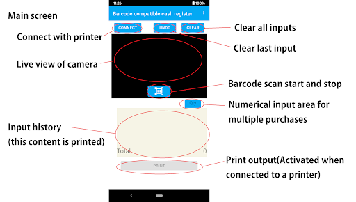 Android application Receipt maker (barcode scan) screenshort