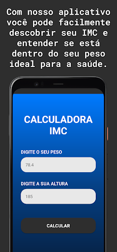 Android application Calculadora IMC Seu Peso Ideal screenshort