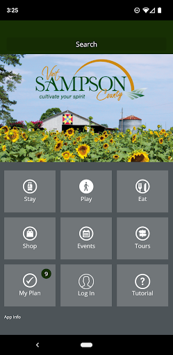 Android application Visit Sampson NC screenshort
