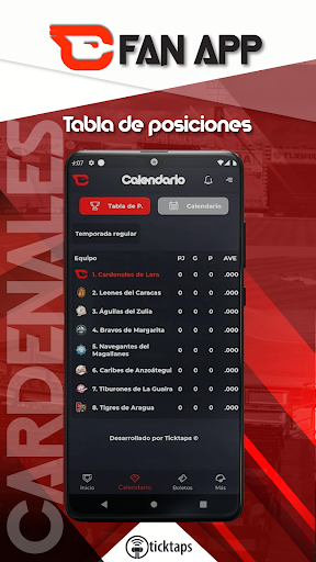 Cardenales Fan App Screen 2