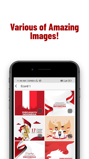 Indonesia National Day Cards