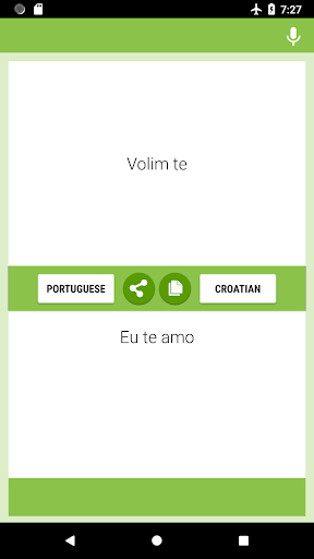 Portuguese-Croatian Translator Screen 2