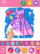 Glitter dress coloring and dra Screenshot