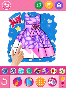 Glitter dress coloring and drawing book for Kids 5.0 Screenshots 16