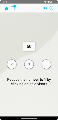 Android application Prime number game screenshort
