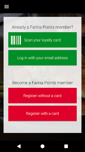 Android application Farina Pizzeria screenshort