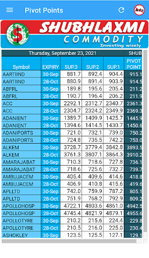 Pivot Point Screen 3