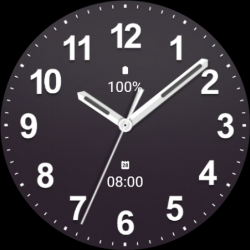 Casual Dark Gray Watch Face