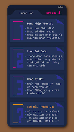 Android application Đăng ký 4G Viettel screenshort