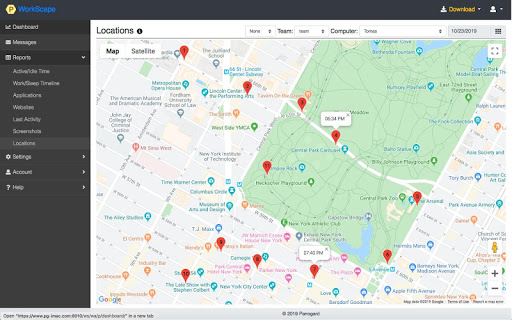 WorkScape GPS Control Screen 3