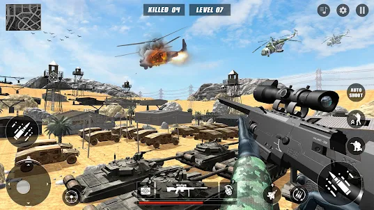 Sniper Battle: 총 게임 슈팅 저격수 모바일