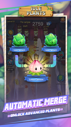 Idle Plants - Merge  Zombies Defense