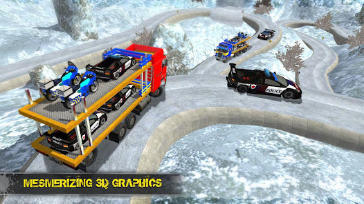 OffRoad Police Truck Transporter Games MOD APK v1.5 (Unlocked) Gallery 9