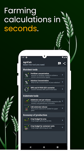 Android application Agricalc: Farming Calculator screenshort