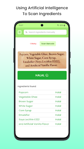 Android application Taste Halal - Scan Ingredients screenshort