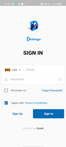 Android application Delimiga screenshort