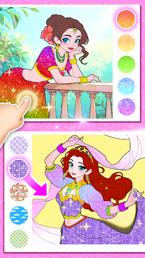 Screenshot of Princess Game Fantasy Coloring