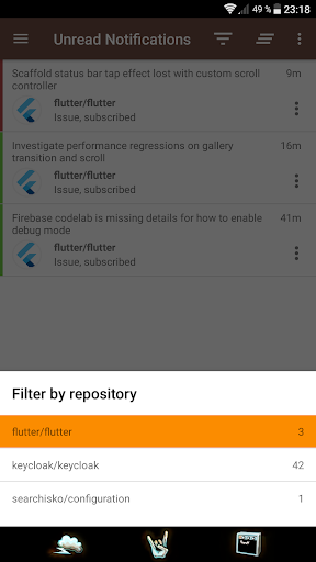 GH::watch GitHub notifications Screen 3