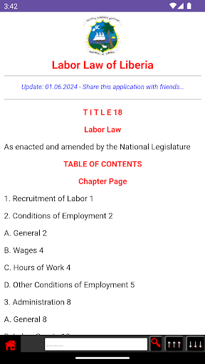 Android application Labor Law of Liberia screenshort