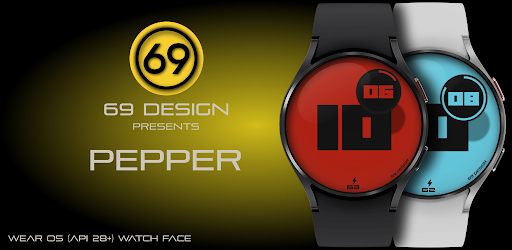 Android application [69D] Pepper digital watchface screenshort