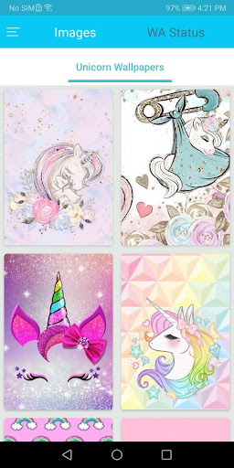 Android application Unicorn Wallpapers screenshort