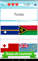 Oceania and Australia quiz  -  countries and flags