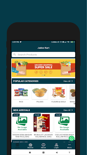 Android application Jadoo Kart screenshort