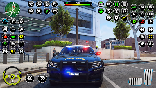condução de carro de polícia