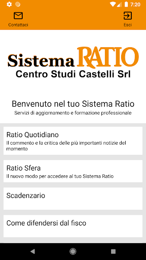 Android application Sistema Ratio screenshort