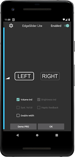 EdgeSlider Lite (Vol. control) Screen 2