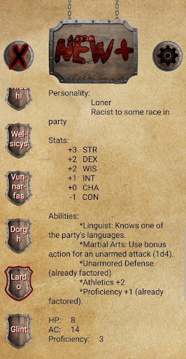 NPC Generator Screen 2