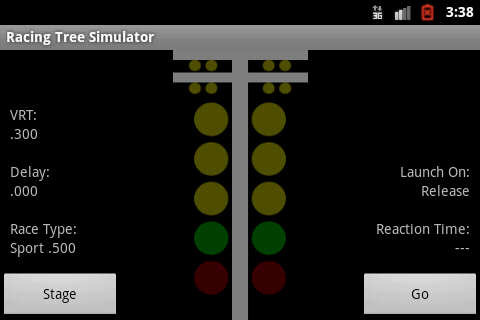 Android application Drag Racing Tree Simulator screenshort