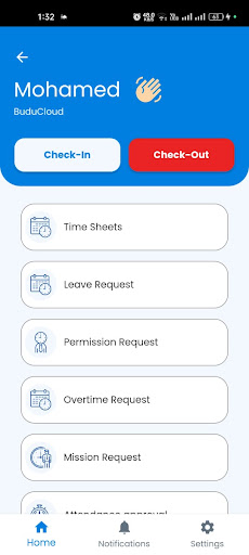Android application BuduCloud screenshort