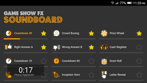 Android application Game Show FX Soundboard screenshort